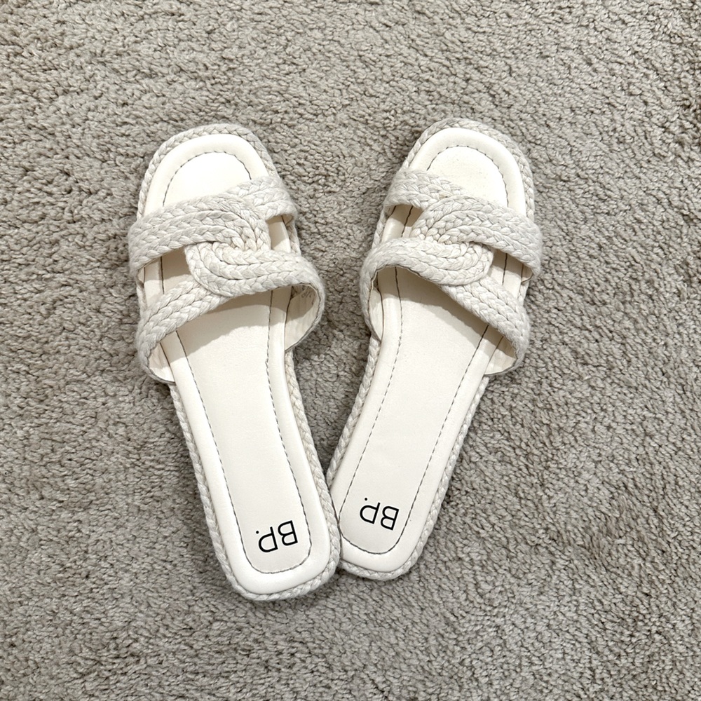 BP. White Rope Sandals